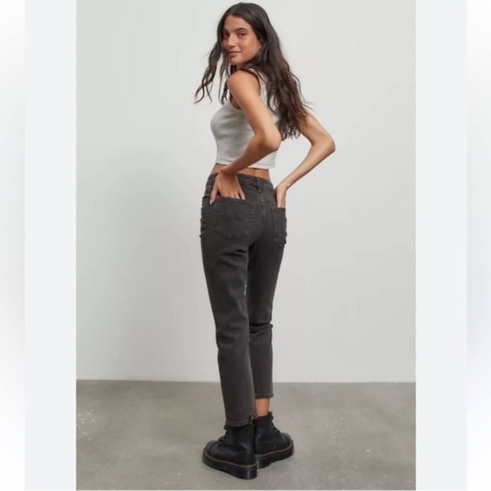 BDG Urban Outfitters Black Midrise Straight Kick Jeans Cotton Size 26